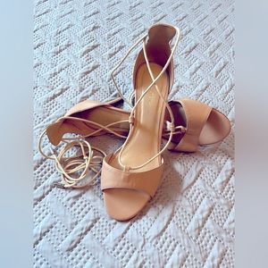 Strapped heels, nude